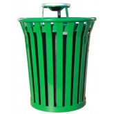 WITT Wydman Collection Outdoor Waste Receptacle with Ash Top - 36 Gallon, Green